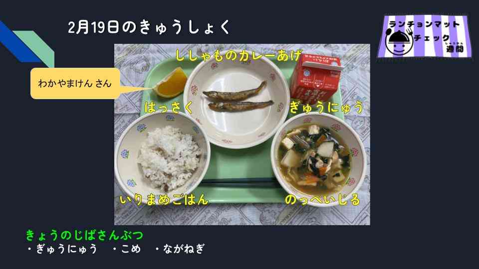 きょうのきゅうしょく - 2026-02-20T132101.810