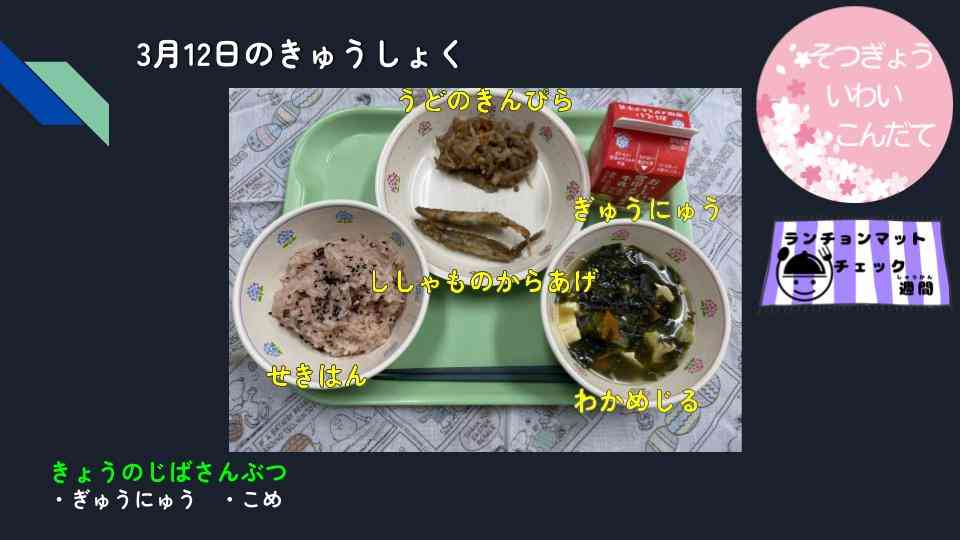 きょうのきゅうしょく - 2026-03-13T090905.138