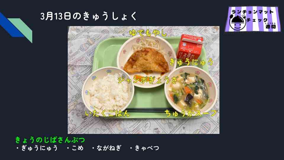 きょうのきゅうしょく - 2026-03-13T132042.094